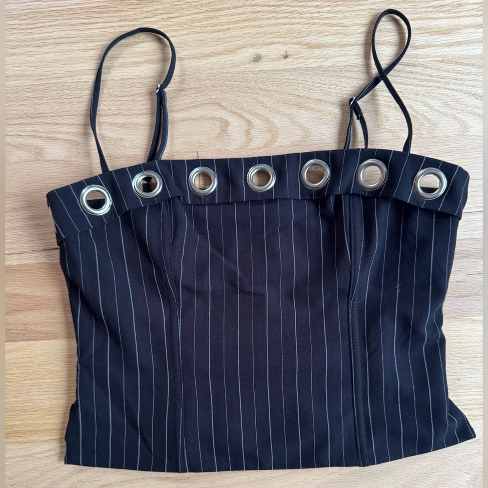 Black Striped Women's Skirt